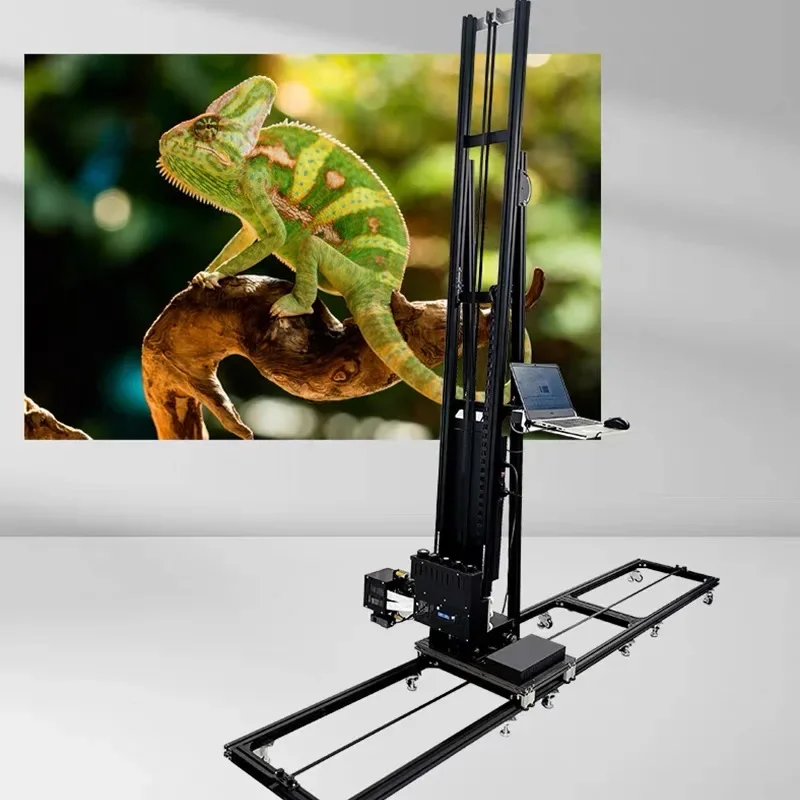3D Wall Mural Painting Machine Background Wall Mural Printer Single/Double Nozzle Wall Machine High-Efficiency Motor Customized