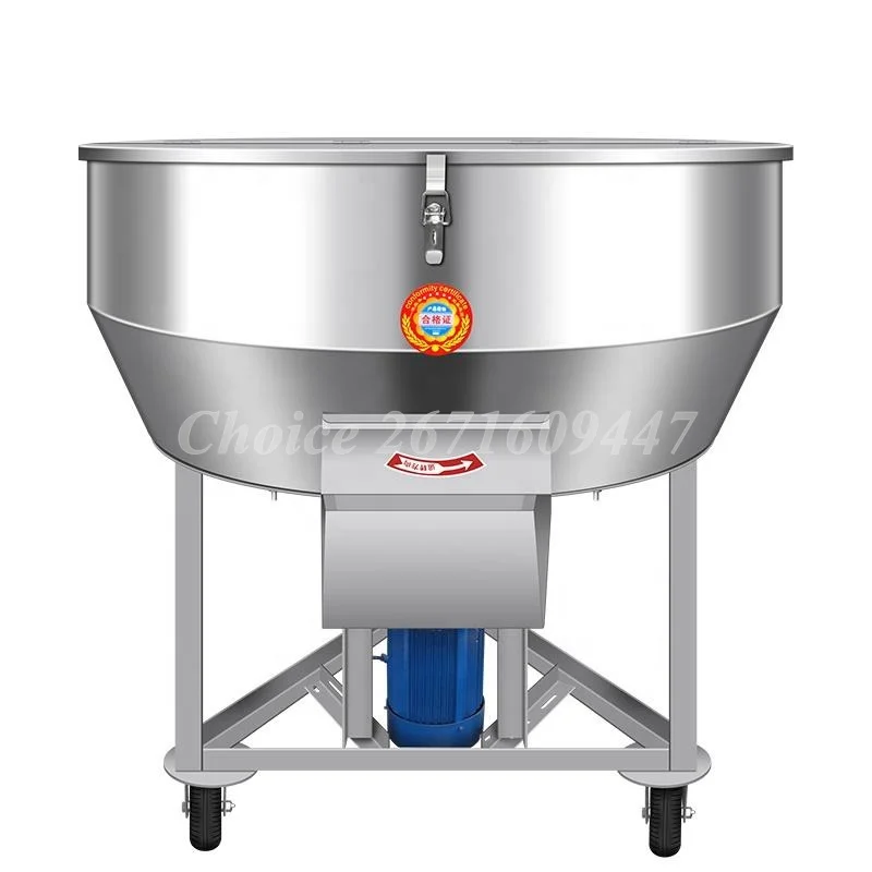 Stainless Steel Dry-Wet Feed Mixer 50-300kg New Agricultural Animal Feed Mixer Poultry Breeding Vertical