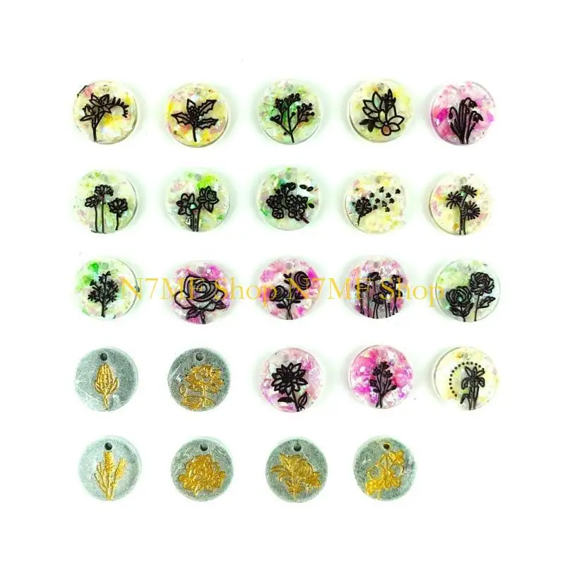 قوالب راتنجات القرط N7MF ، قرط السيليكون قوالب الأذن راتنج القالب مستديرة القالب الإبوكسي لصنع المجوهرات صناعة DIY #4