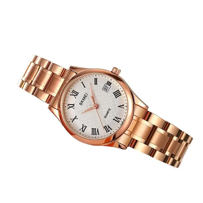 SkmeiNew ساعة نسائية رقيقة جدا موضة كاجوال كوارتز ساعة مقاومة للماء ريترو ساعة يد نسائية الأعمال