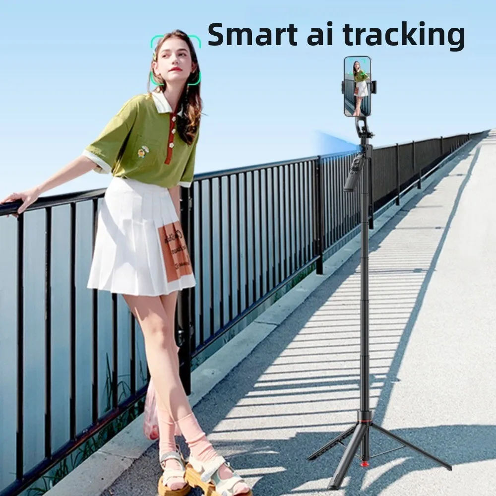 

Auto Pop-Up Gimbal Stabilizer Tripod Face Tracking 360° Rotation Phone Tripod Stand Universal Remote Phone Selfie Stick Travel