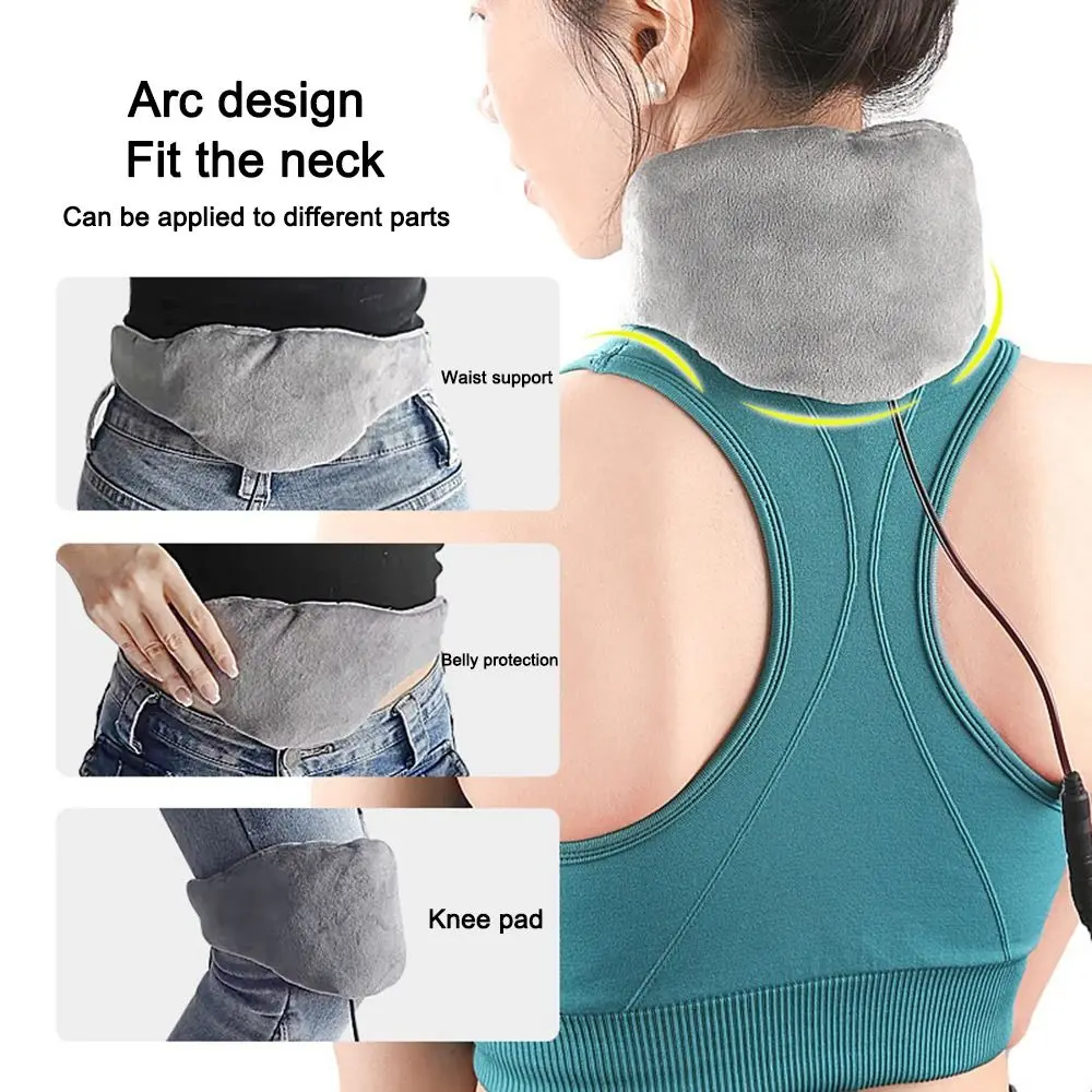 Portable Neck Pain Relieve Electric Neck Brace Temperature Control Soft Cervical Vertebra Warmer Adjustable Neck Massage Strap