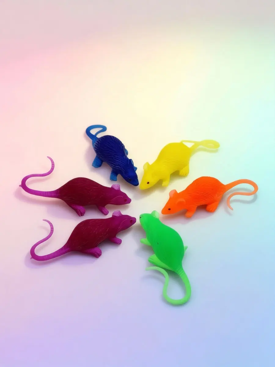6Pcs Mini Fake Rat Realistic Plastic Mouse Figures Halloween Prank Indoor Outdoor Fun Pranks for Kids Tiny Toys