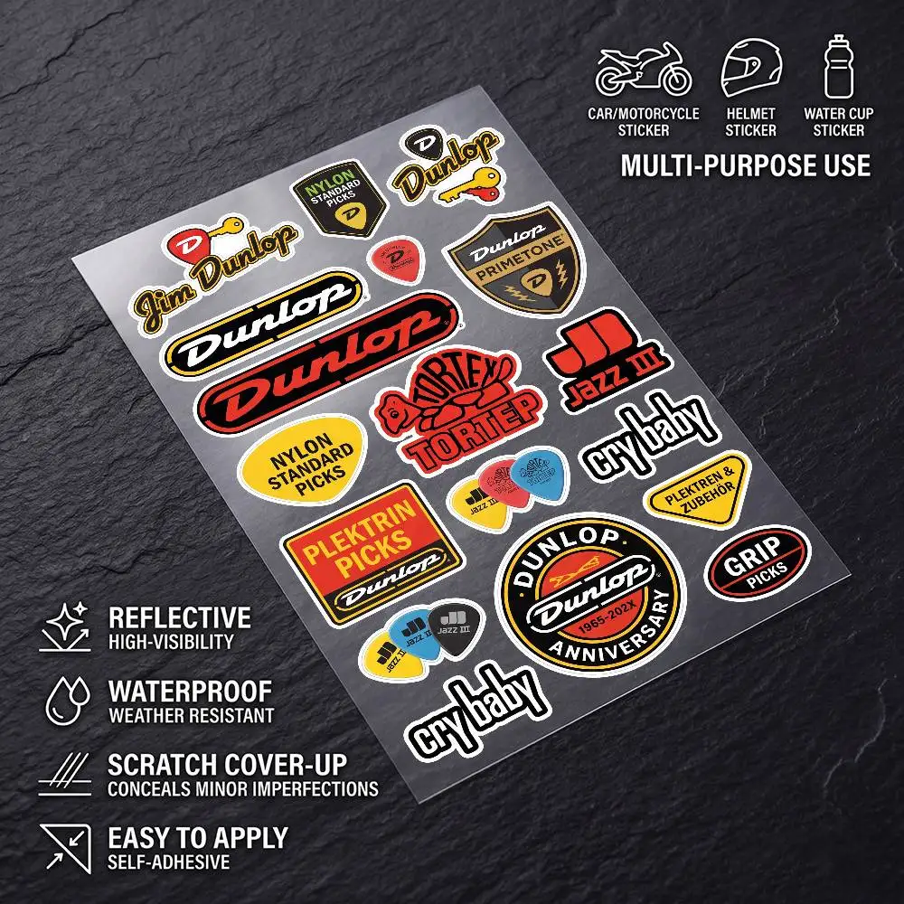 

for Dunlop Long Lasting Waterproof Reflective Sticker Scratch Conceal Fit Motorcycle Car Helmet Fridge Decals