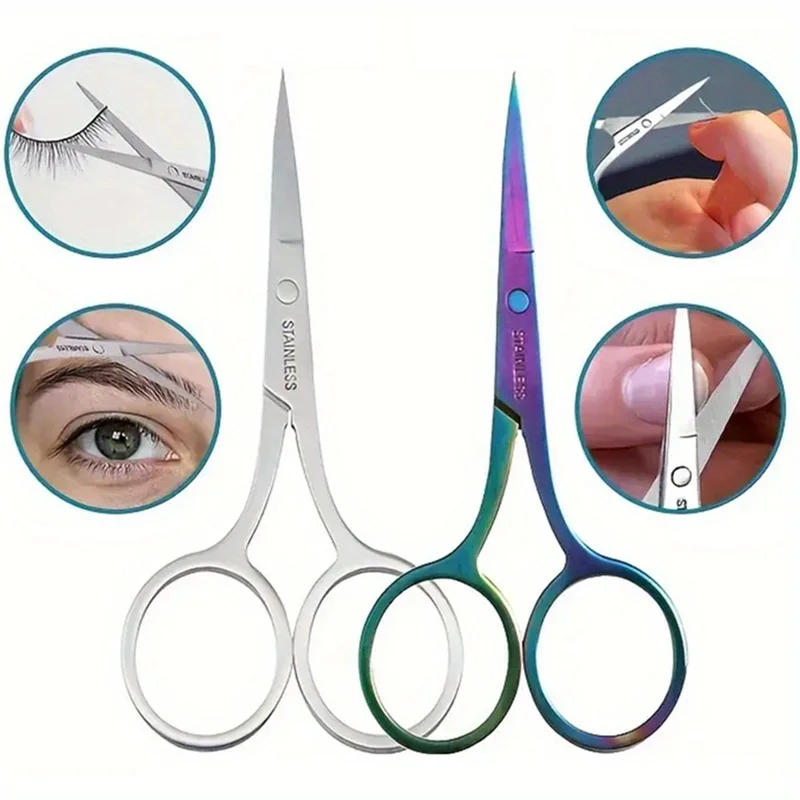 

Multifunctional Nail Scissor Manicure Cuticle Tool Eyebrow Eyelash Trimmer Facial Hair Remover Makeup Accessories for Women