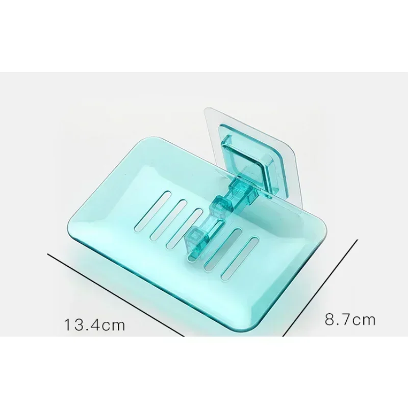 Self Adhesive Wall Mounted  Holder Soap Soap Rack Double Layer Bathroom Soap Dishes No Drilling Sponge Dish Accessories