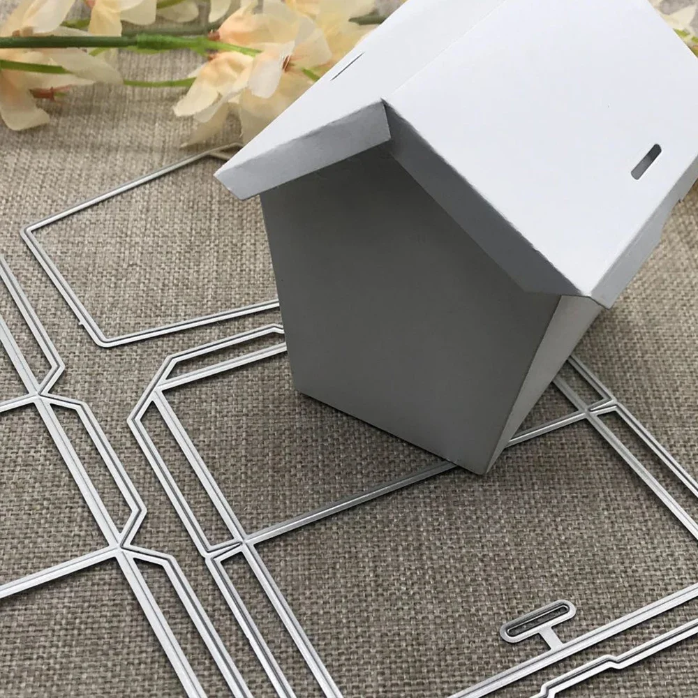 

Металлические вырубные ножи для скрапбукинга, тиснения и создания карточек: шаблоны для вырезания каркаса домика