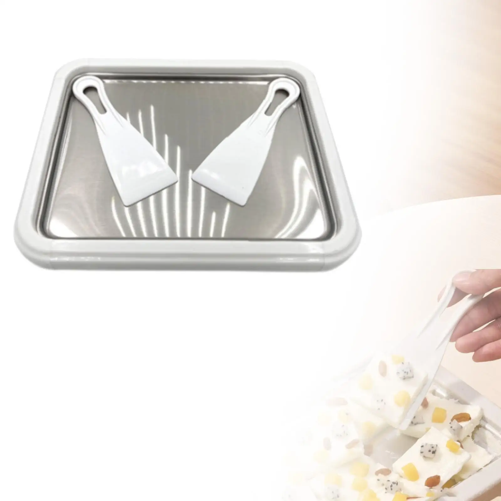 Ice Cream Maker Pan Fun Parent Child Activities DIY Frozen Yogurt Maker Tray