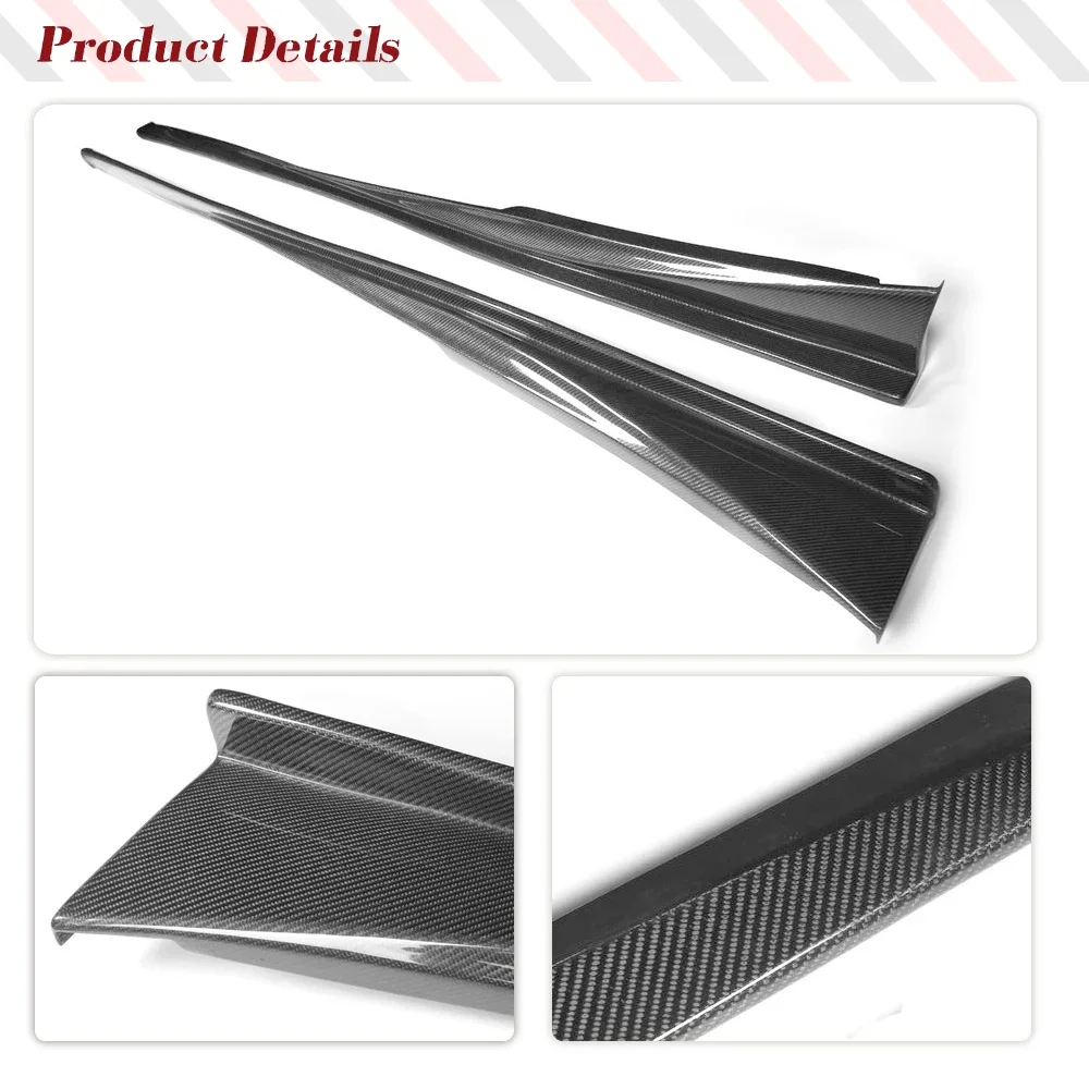 Real Carbon Fiber Car Side Skirts Spoiler Lip For Lexus IS250 IS350 F Sport 2013-2020  Car Side Skirts Apron Extension Lip view 4