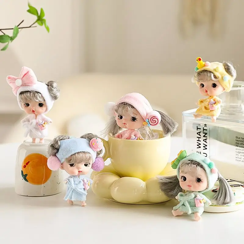 

12CM Barbie Dolls Children Mini Dolls Girls Birthday Gift Cute Toy Doll Playsets Changeable Constant Tide Confused Barbie Doll