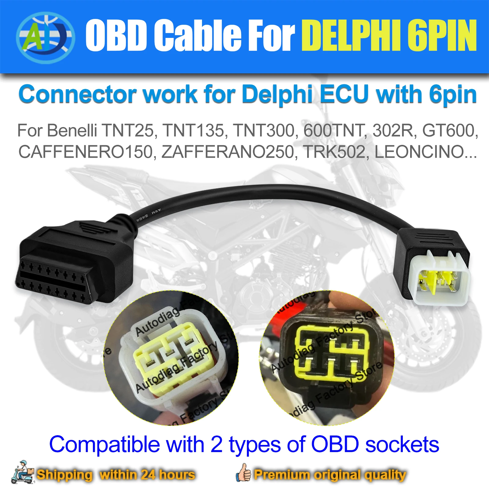 6Pin Motorcycle Obd…