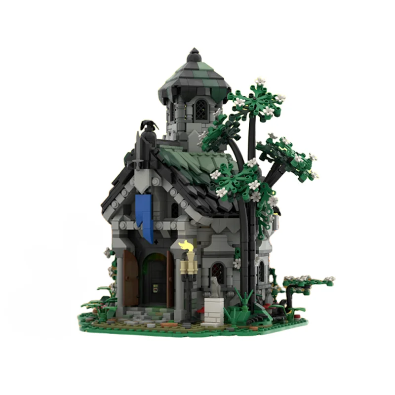 2107pcs MOC Castle Black Monarch's Mausoleum Model Christmas Gift Creative Home Decoration And For Lovers Art