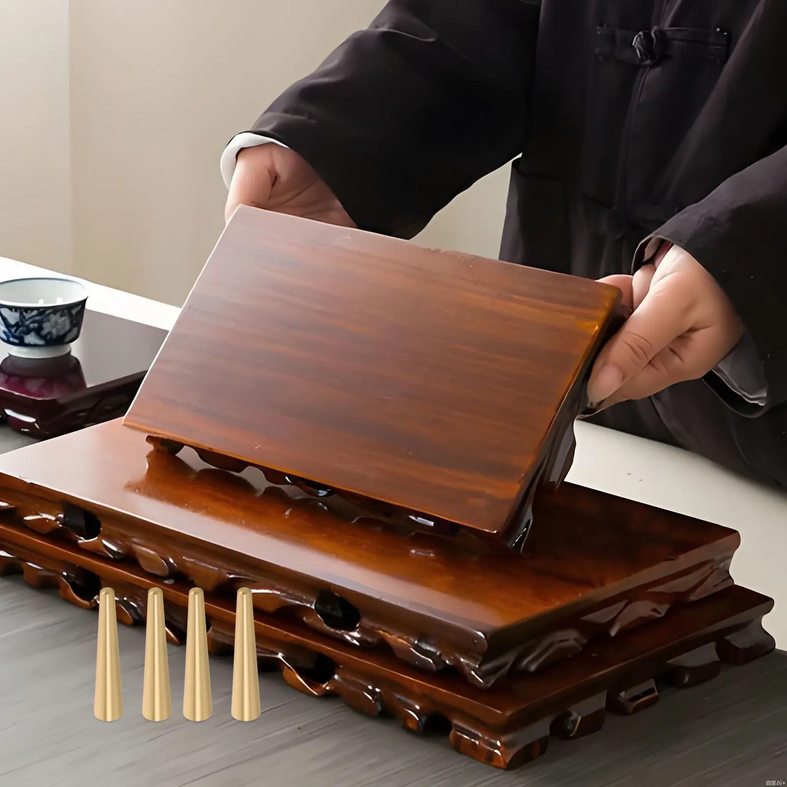 

4 шт. полированные латунные конические опоры для подставок 2,32x0,47 дюйма, устойчивые ножки для деревянных подносов, декоративных шкатулок для украшений