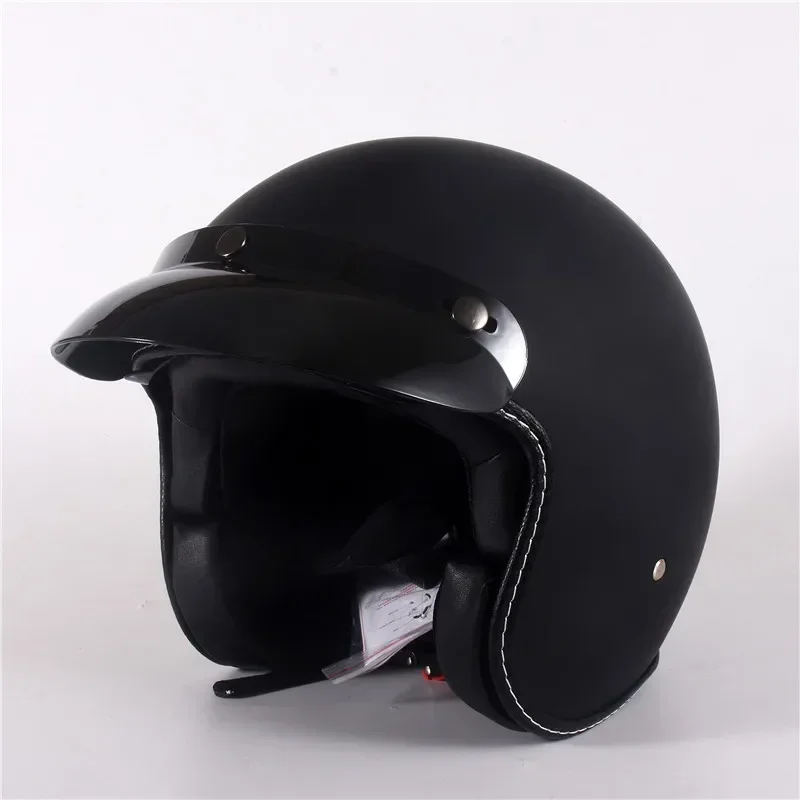 ECE  Half-helmet Motorcycle Helmet Retro Vintage Motocross Helmet 3/4 Open Face Scooter Helmets Ece