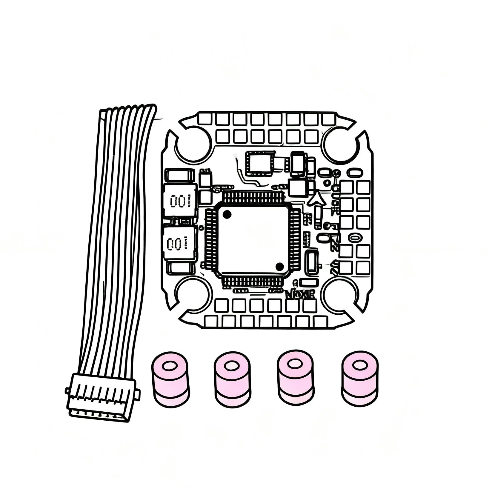HanNiu B-CUBE F722 NOXE FC ICM-42688-P 3-6S STM32 TYPE-C ل ELRS TBS CRSF SBUS IBUS DSM2 DSMX FPV الطائرة بدون طيار 20X20MM