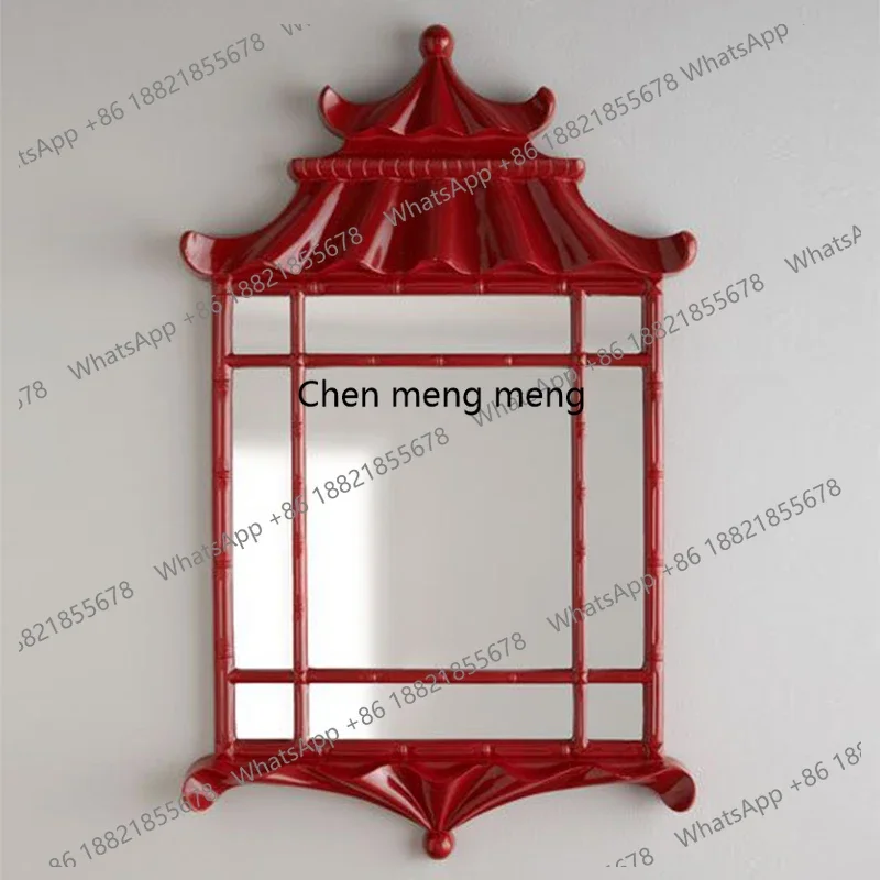 

Настенное зеркало-головоломка в средневековом стиле, с элементами китайской архитектуры, для гостиной, декоративное, на заказ