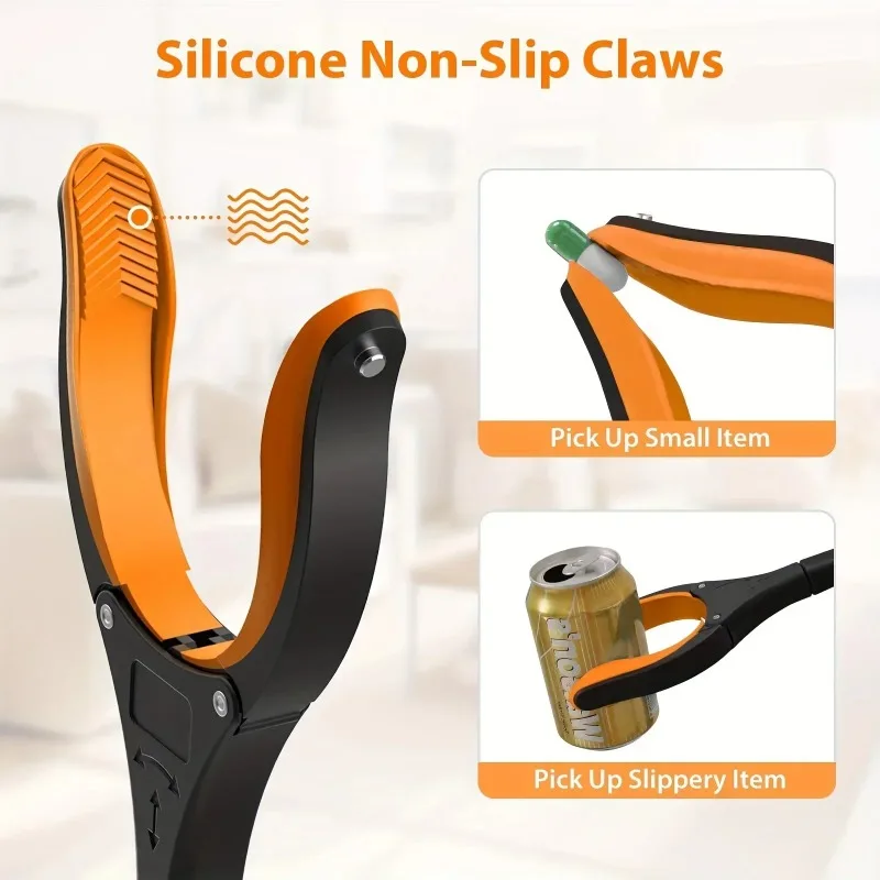 Foldable 83cm Garbage Picker,suitable for Elderly People To Grab Things,with 360 °rotating Jaws and Magnetic Key,auxiliary Tools