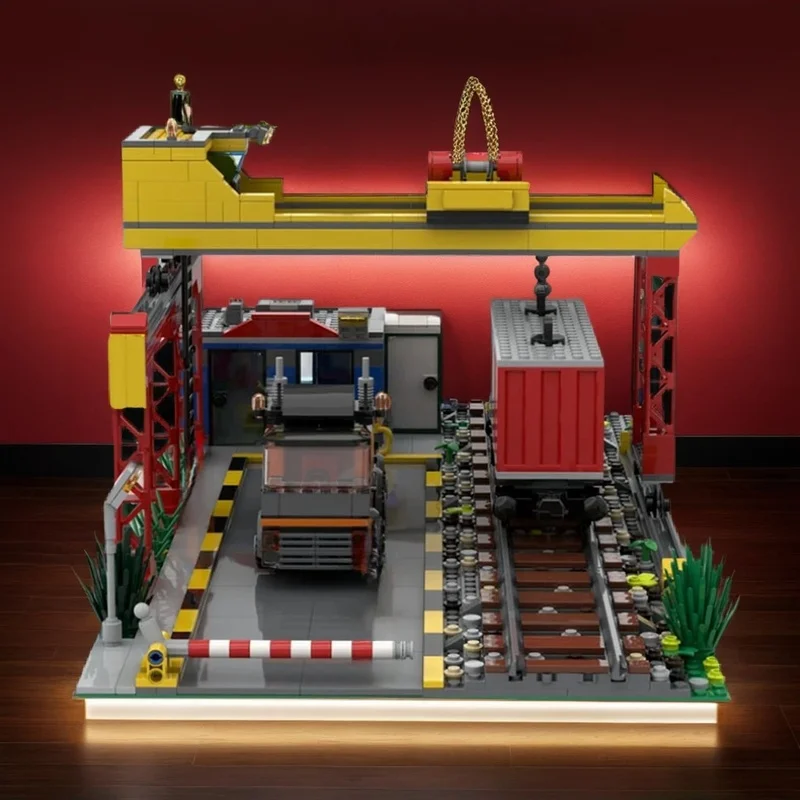 

1151PCS MOC City Champions Super Car Cargo Terminal Model Technology DIY Assembly Building Blocks Display Birthday Gift Decor