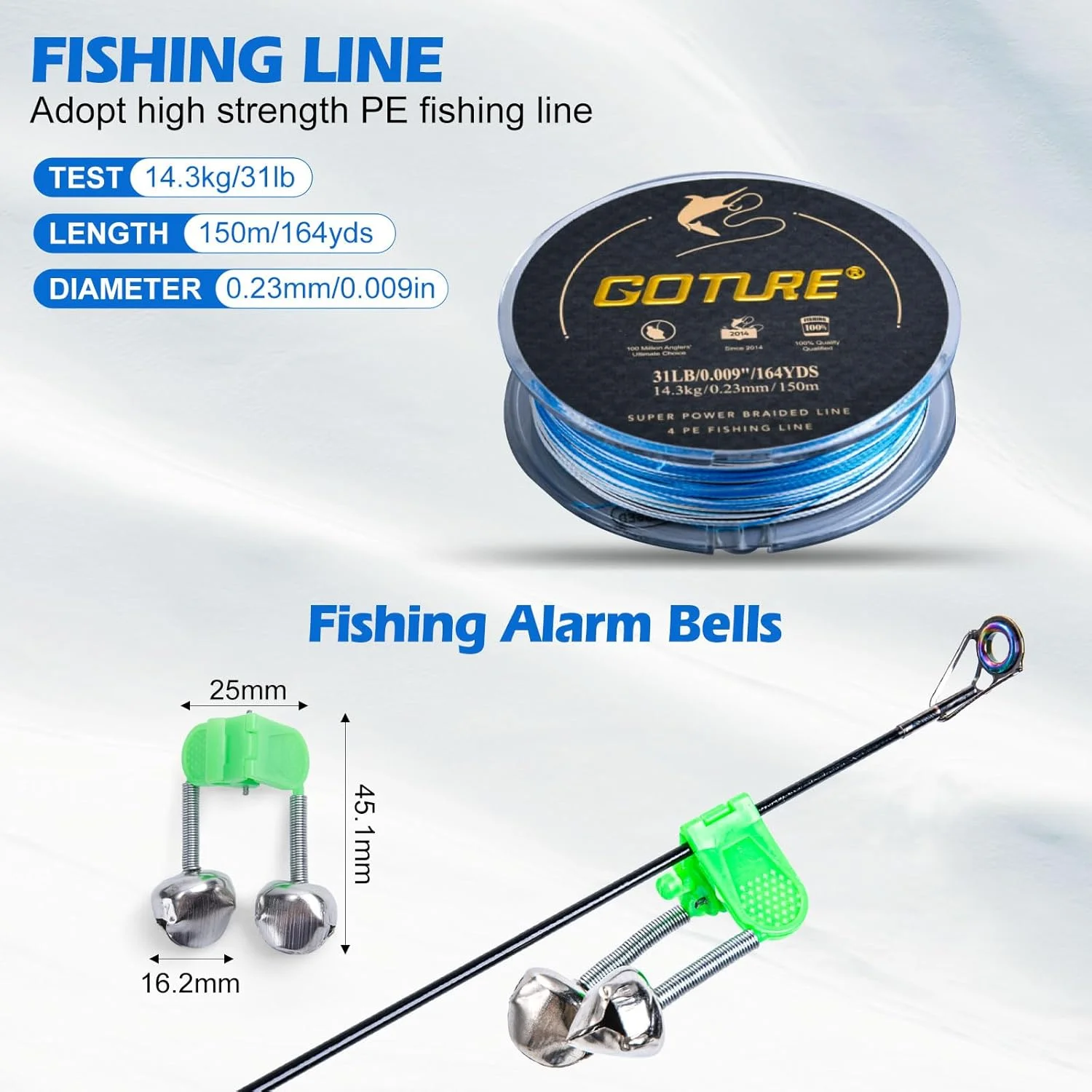 

Goture Fishing Rod and Reel Combo Full Kit - 1.8M-2.7M Telescopic Spinning Rod with Lures, Hooks, Tools Carry Bag for Anglers