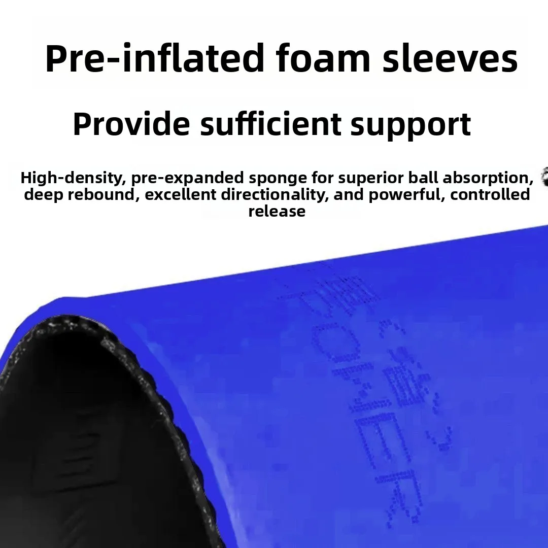 RuiCoTe إسفنجة داخلية عالية الطاقة بلاتينية AMG موفرة للطاقة، مطاط تنس الطاولة لزج قليلاً، مطاط مقلوب