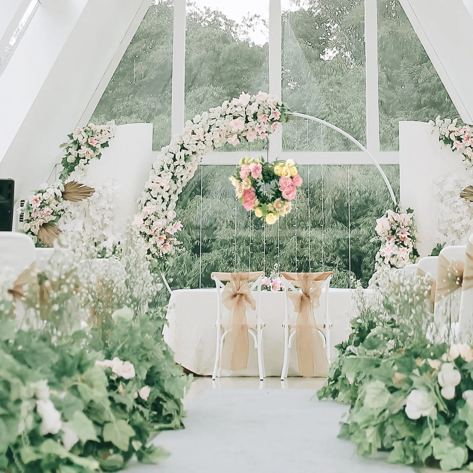 

Набор из 3 металлических каркасов для венков в форме сердца, железные основы для венков, для праздничных мероприятий, украшения сада, настенного декора, инструмент для флористики