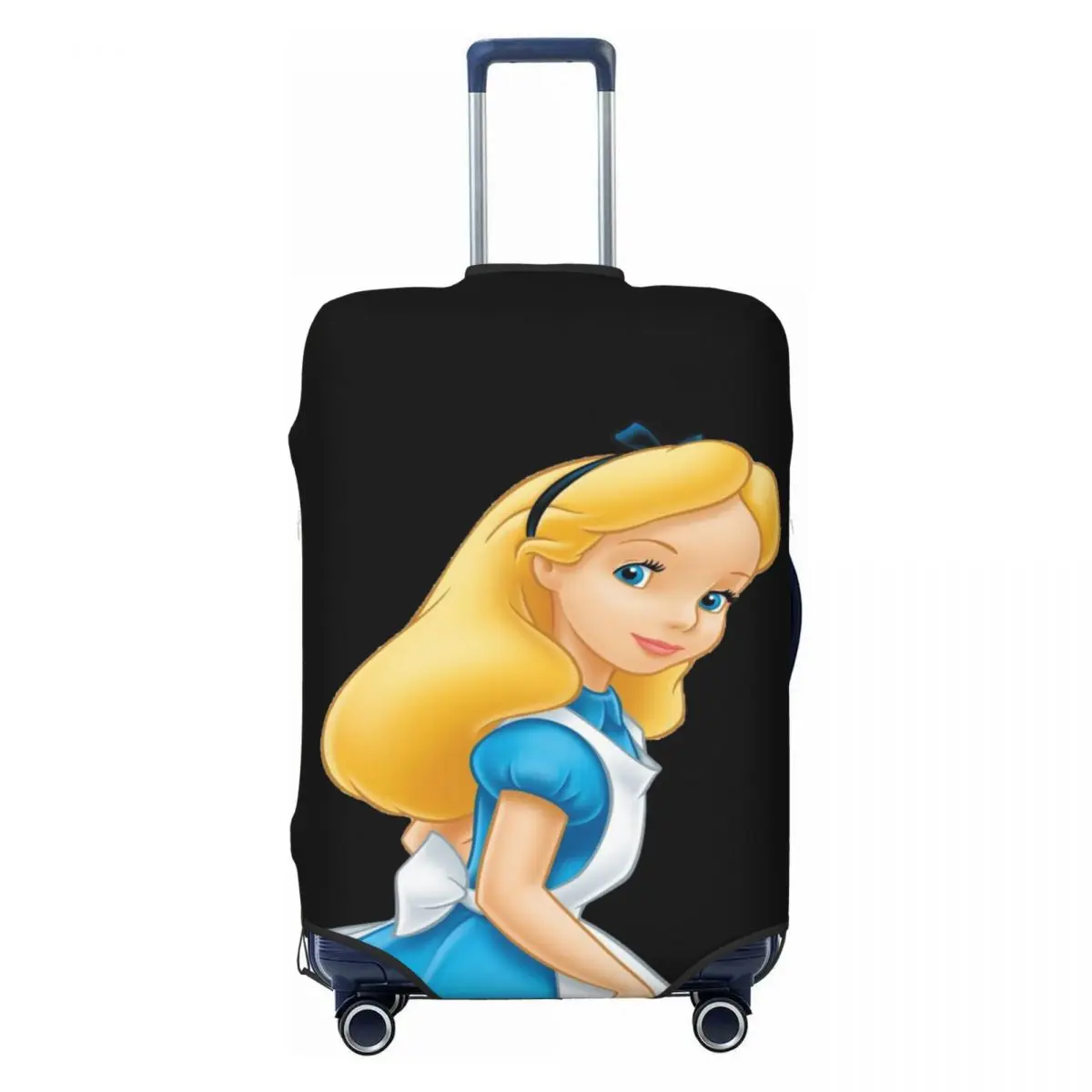 

Custom Alice In Wonderland Cartoon Travel Luggage Cover Dust Proof Suitcase Cover Protector Fit 18-32 Inch