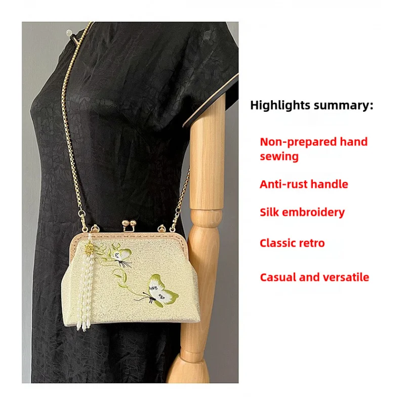 Environmentally friendly handmade retro Chinese style handbag, versatile new Chinese style women's bag