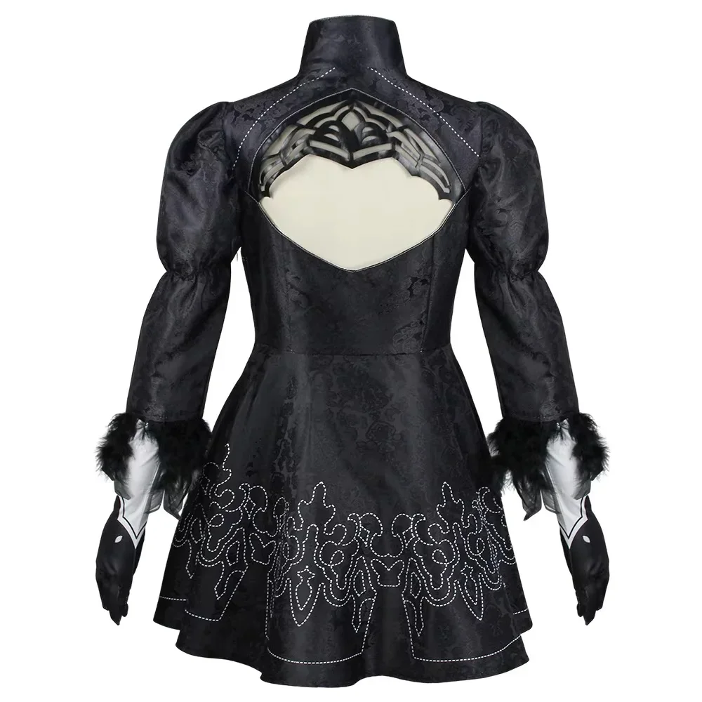 Nier automata cosplay traje yorha 2b roupa sexy figuras de jogo terno feminino role play trajes meninas festa de halloween vestido extravagante