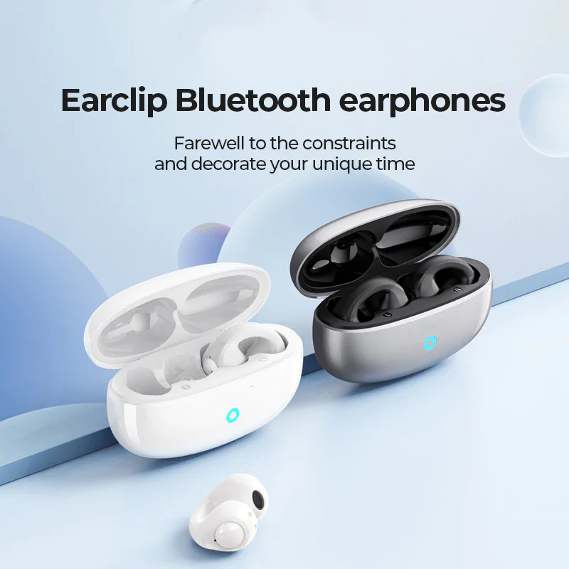 

On-Ear Earclip Bluetooth Earphones Open Ear XT83P Bluetooth 5.4 Headphone 4 Mic ENC Noise Cancelling TWS Earbuds HD Call