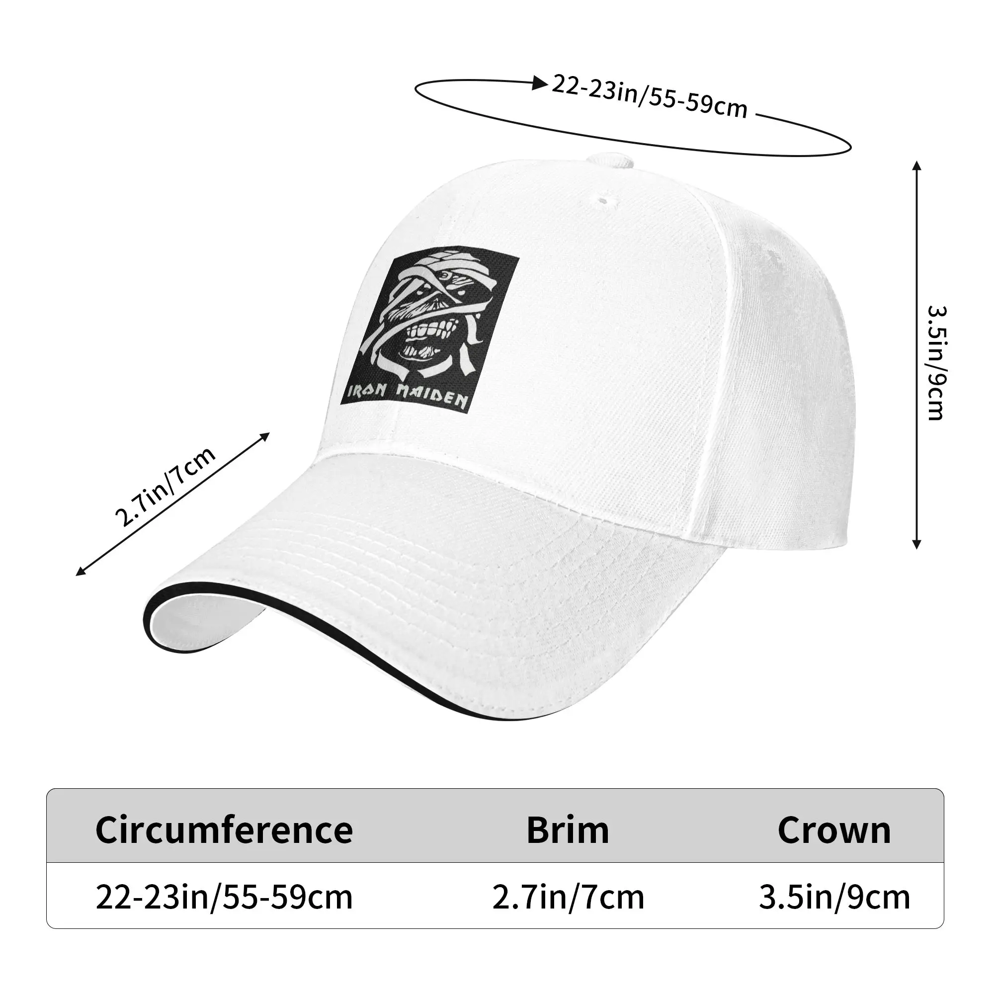 IronMaidens Cap Casual Baseball Caps Adjustable Hat Hip Hop Summer Unisex Baseball Hats Customizable