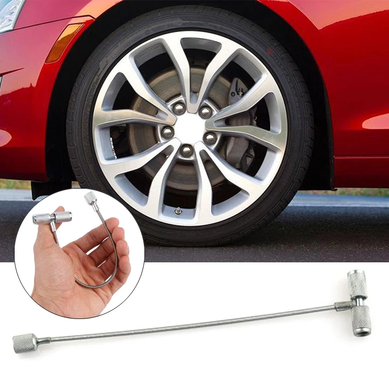 Silver Length 20cm Valve Car Bike Steel Car Repair Tool 1Pc Tire Installation For motorcycle Remover Puller Useful
