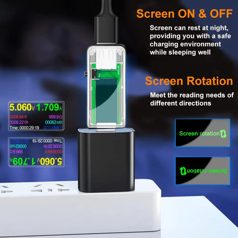 Hot New USB 3.0 Tester, IPS Color Display Digital Multimeter Voltage and Current Monitor, DC 5.1A/30V/150W Power Meter Tester