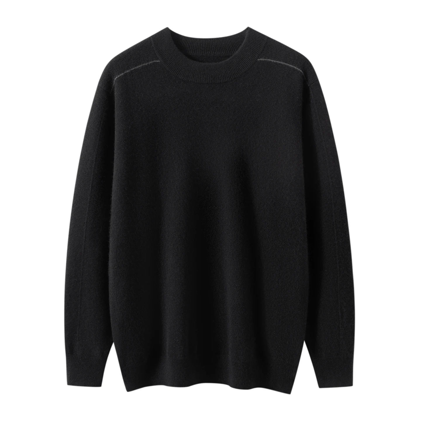 Thick and tight autumn and winter thickened 100% pure cashmere sweater men's semi-high neck sweater bottoming sweater