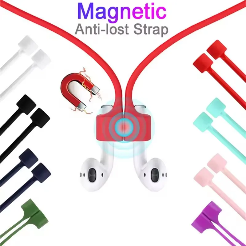 1/5/10pcs Magnetic Wireless Earphone Hanging Rope Cable For Airpods Samsung Buds Plus Wireless Bluetooth Headphone Neck String