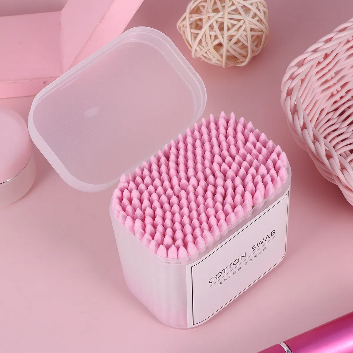 2Packs Cotton Buds Double Head Makeup Cotton Swabs Compact Tip Disposable Cleaning Tool Multipurpose Beauty Accessories Ear