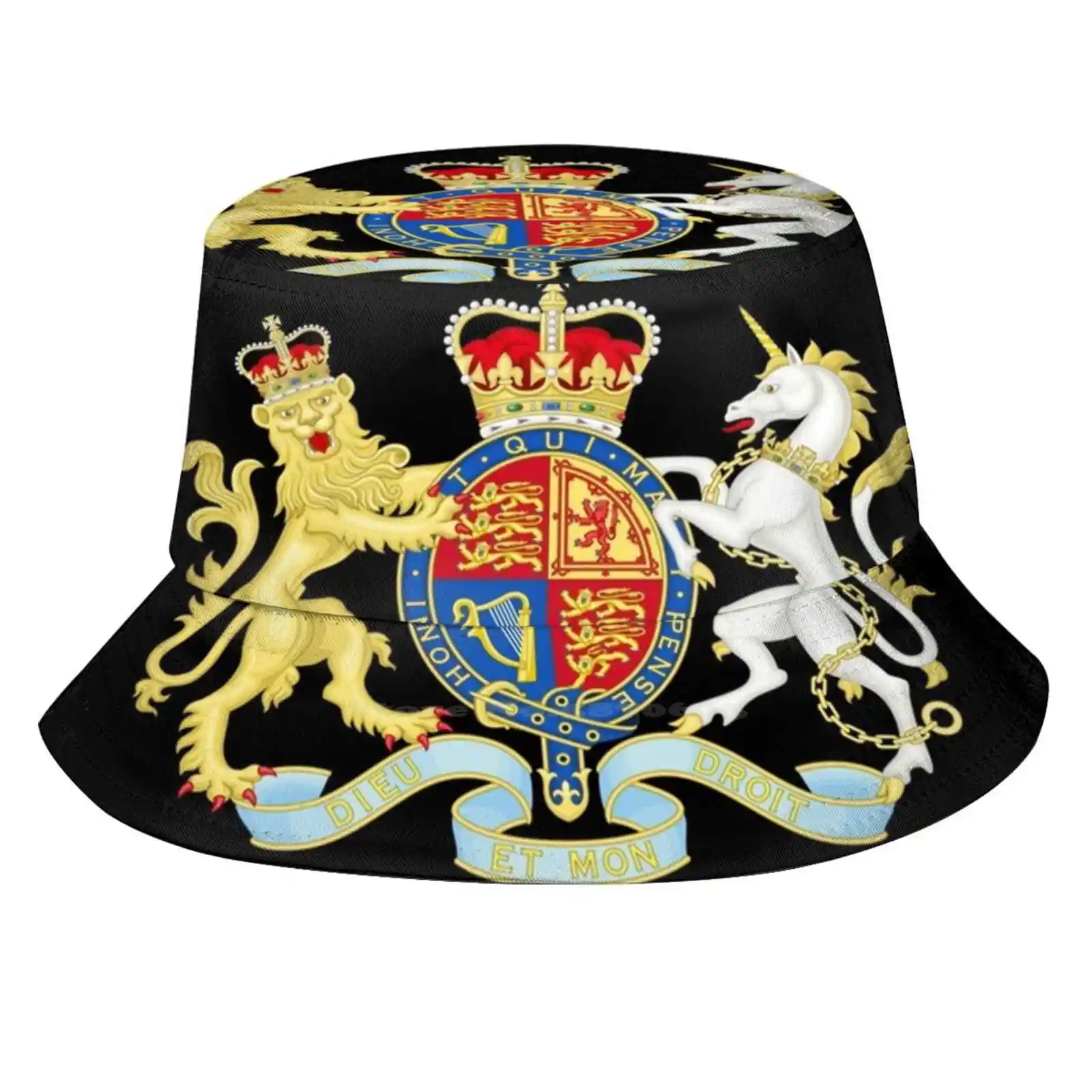 Royal Coat Of Arms Of The United Kingdom Unisex Fisherman Hats Cap Coat Of Arms Royal Wedding United Kingdom Great Britain Love