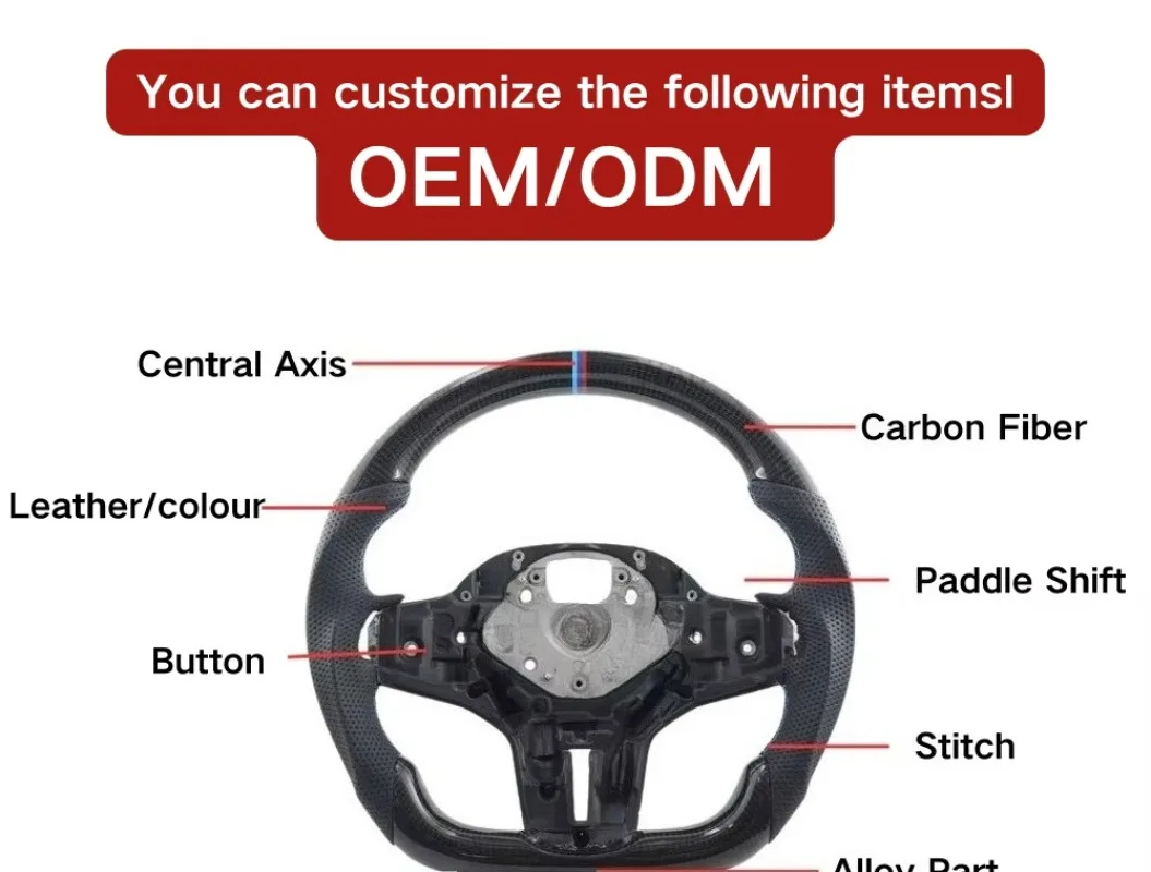 

Forged Carbon Fiber with Handle Steering Wheel for Challenger Charger SRT Interior Accessories