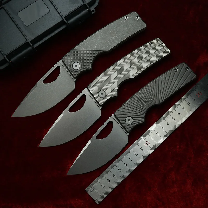 LEMIFSHE Made OZ Rosie XL Real 60+HRC 154CM Steel Blade Titanium handle   Pocket EDC Tool Camping Outdoor Folding Knife