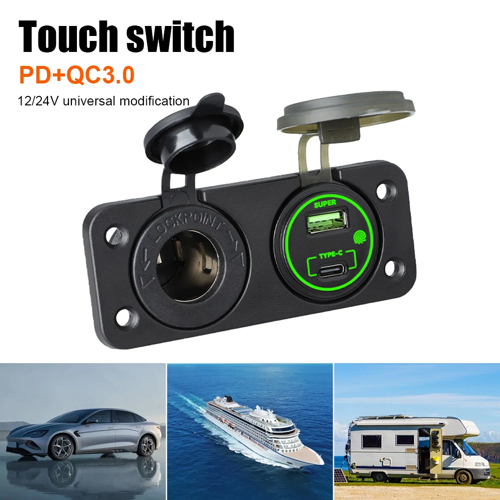 

Модифицированная автомобильная зарядная панель 66 Вт QC3.0, быстрое зарядное устройство для сотового телефона, розетка PD, сделай сам, дом на колесах, автомобиль, лодка, круизер