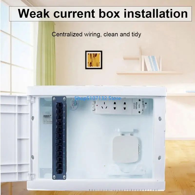 87HD 12 포트 CAT5E RJ45 w/back bar wallmount 또는 rackm 용 커플러 패치 패널을 통해