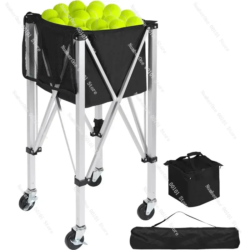 Portable Foldable Aluminum Alloy Tennis Cart Baseball Pickup Frame Storage Trolley For Sports Equipment Wholesale Bulk Order