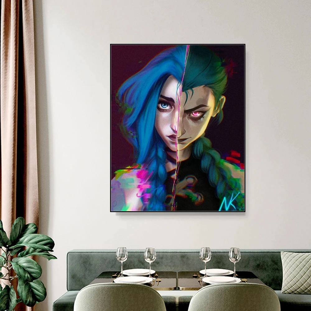 Arcane Jinx Anime Diamond Rhinestones Painting League of Legends Cross Stitch Embroidery Picture Mosaic Crystal Craft Home Decor