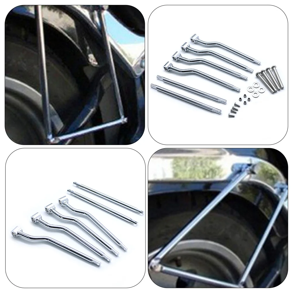 

1 set 1 Set Motorcycle Bag Bracket Universal Mounting Support Rack Iron Saddlebag Shelf Durable Travel Accessory Saddle Bag Iron