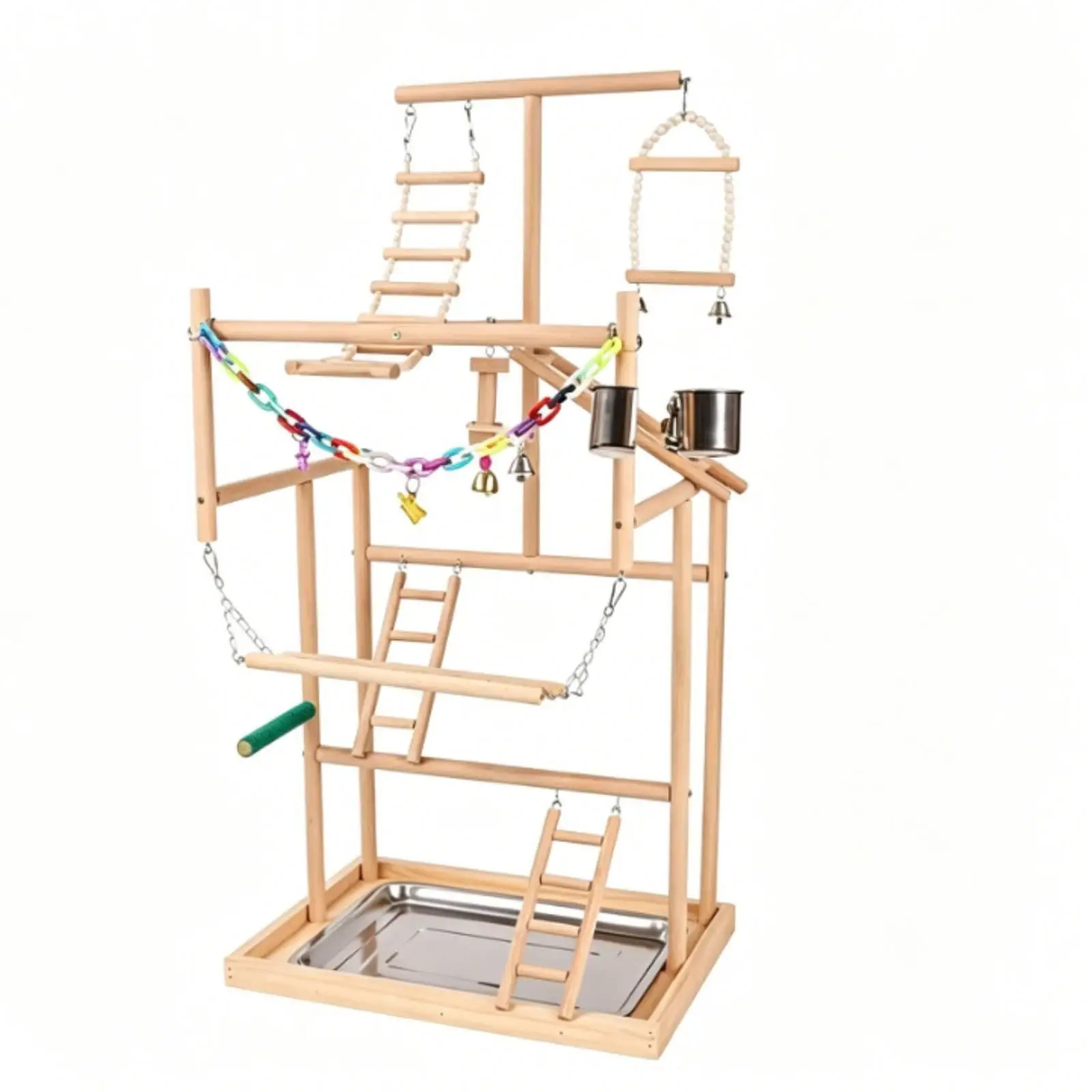 Bird Play Stand Platform Ladder Training Gym Parrot Playground Enrichment Perch for Cage Accessories