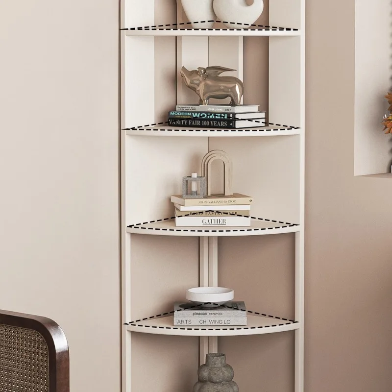 

French antique style living room creative corner rack floor to wall corner storage rack bedroom corner cabinet