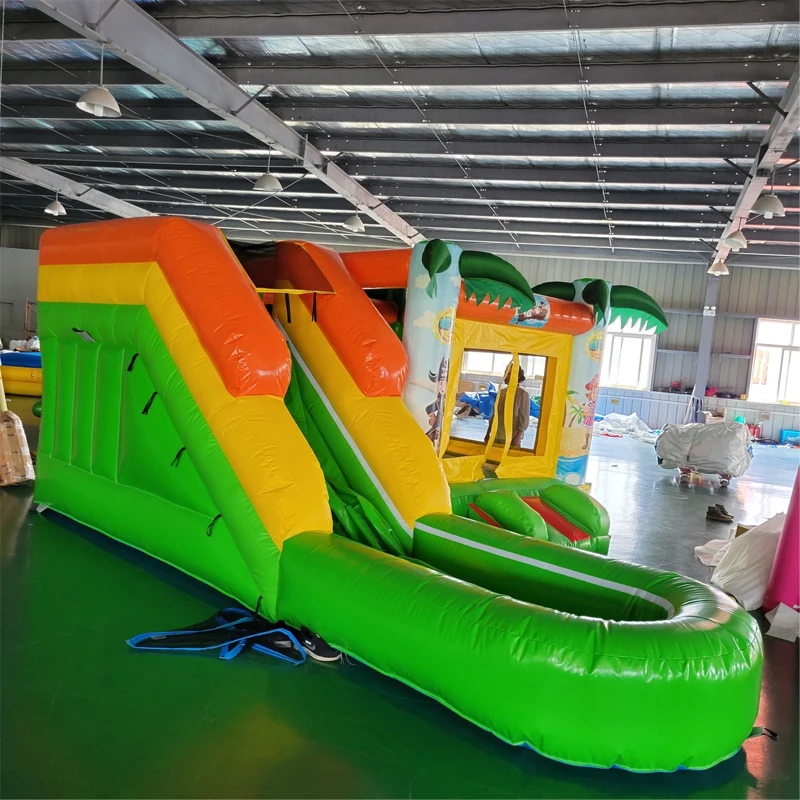 Factory Direct Sell Inflatable Water Slide Inflatable Bouncy Combo Outdoor Amusement Trampoline Game