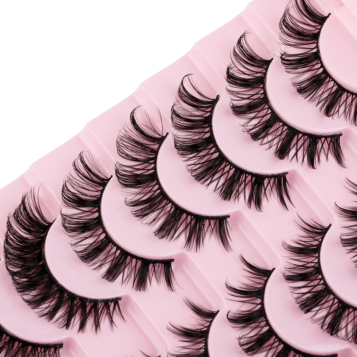 YSDO 3/14/20ペア マンガまつげ ウィスピーDカールまつげ つけまつげ ふわふわフェアリーキャットつけまつげ スパイキーチップ ドラマチックつけまつげ