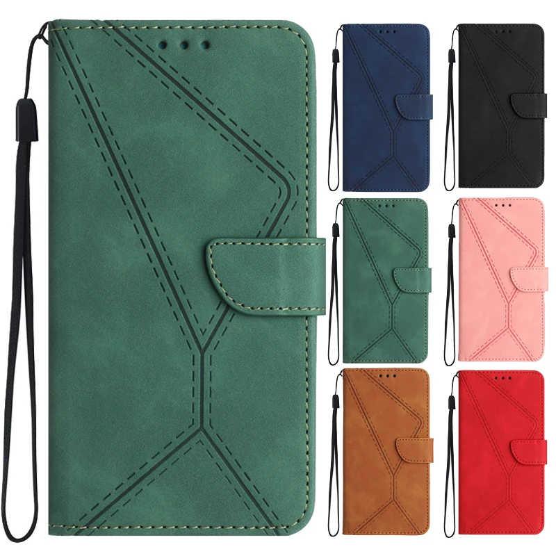 Leather Cover Wallet Flip Cases For Samsung Galaxy A12 A22 A32 4G A52 A52s A72 A22s 5G A125F Stand Comfortable Hand Feeling 2024