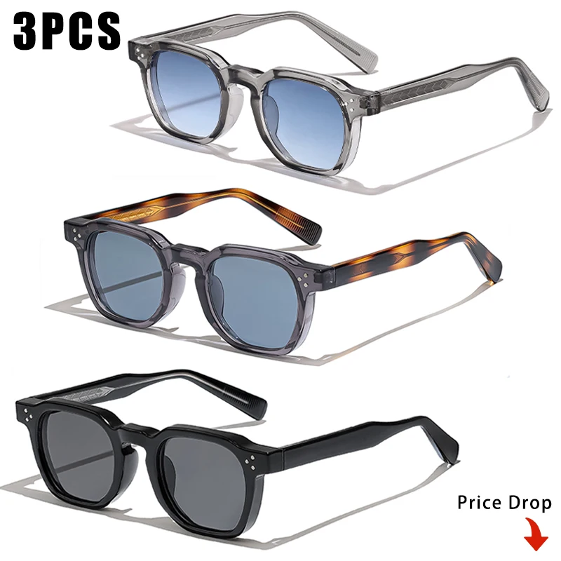 1/2/3 Paar CATERSIDE Modische Herren-Sonnenbrillen Retro Markendesign Polycarbonat-Rahmen Sonnenbrillen für Damen Reise- und Party-Brillen – Detail 6