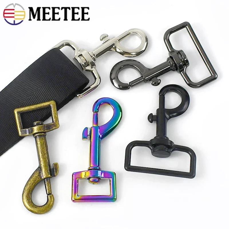 5/10 pz 20-50mm fibbia in metallo per borsa cinturino girevole chiusura aragosta portachiavi fettuccia moschettone moschettoni fai da te accessori